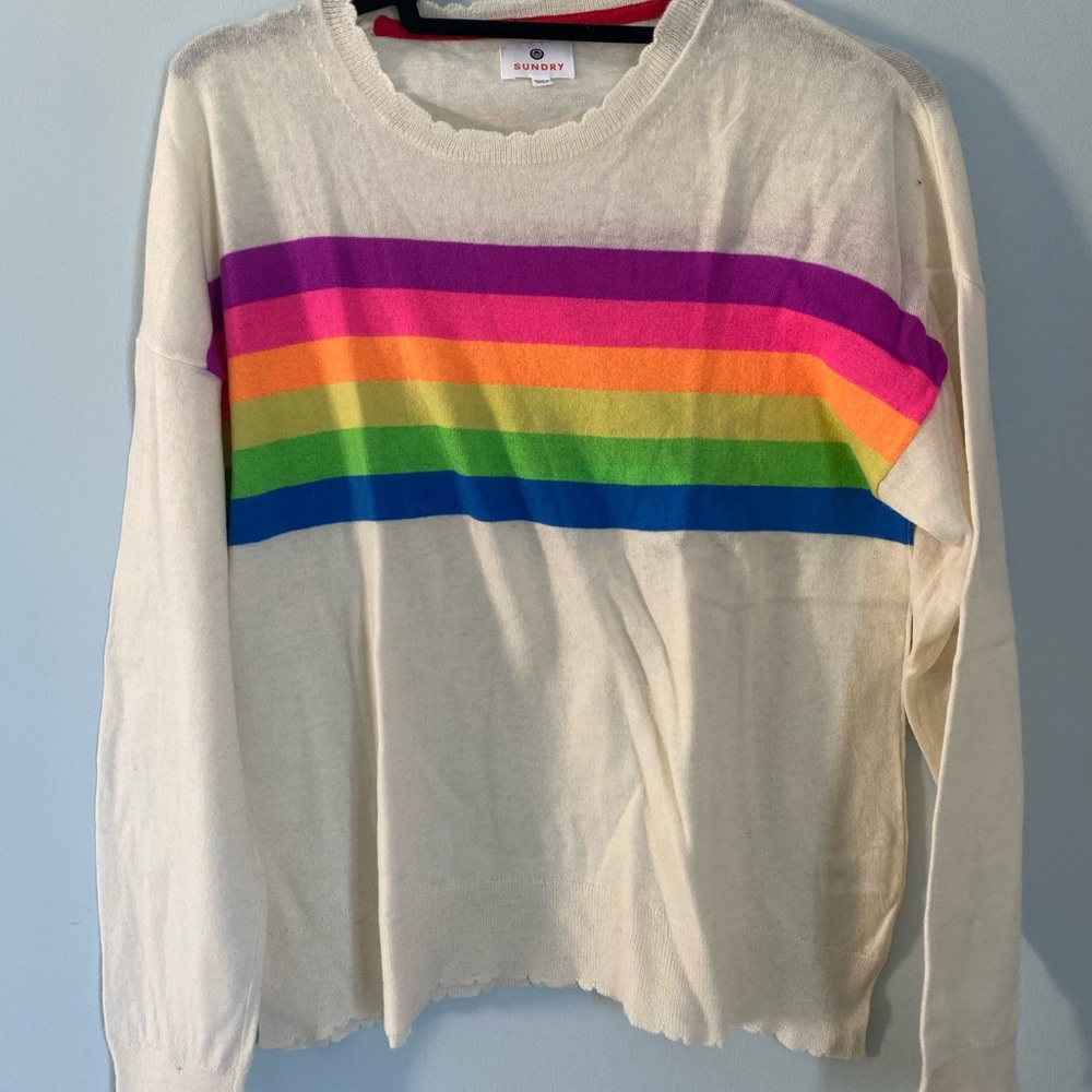 Sundry multi stripe sweater